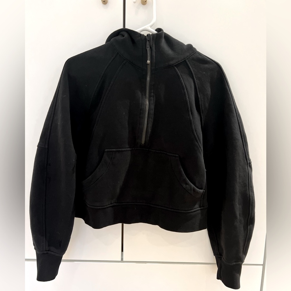 Lululemon cropped scuba hoodie.